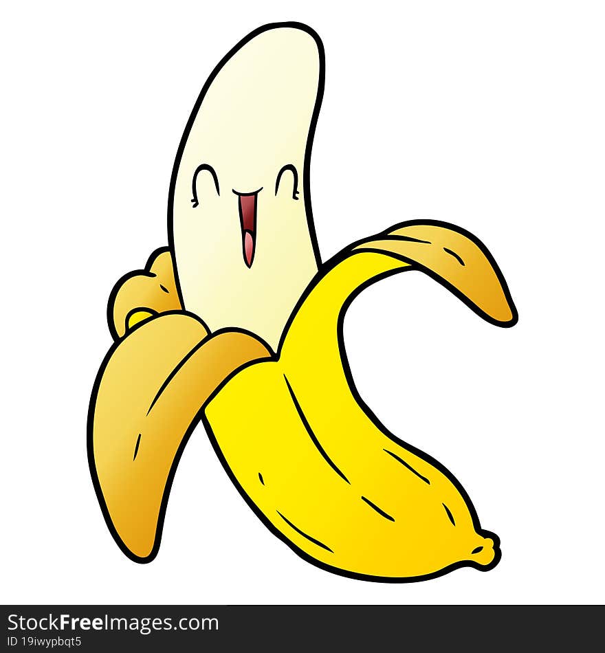 cartoon crazy happy banana. cartoon crazy happy banana