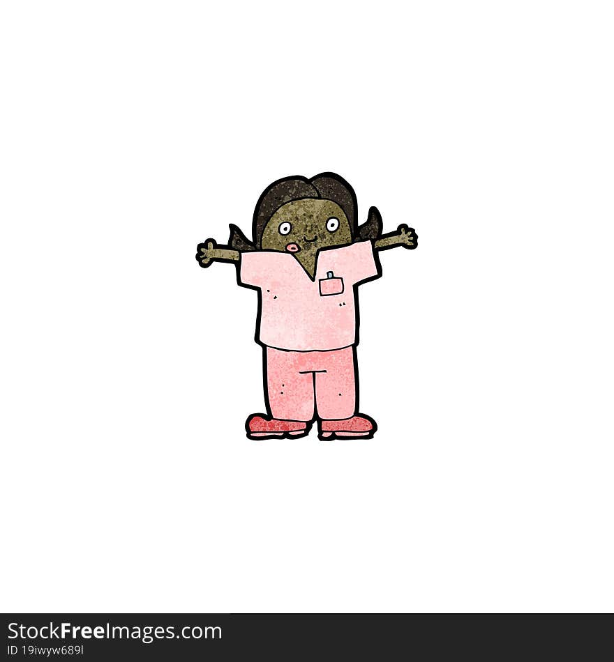 cartoon nurse shrugging