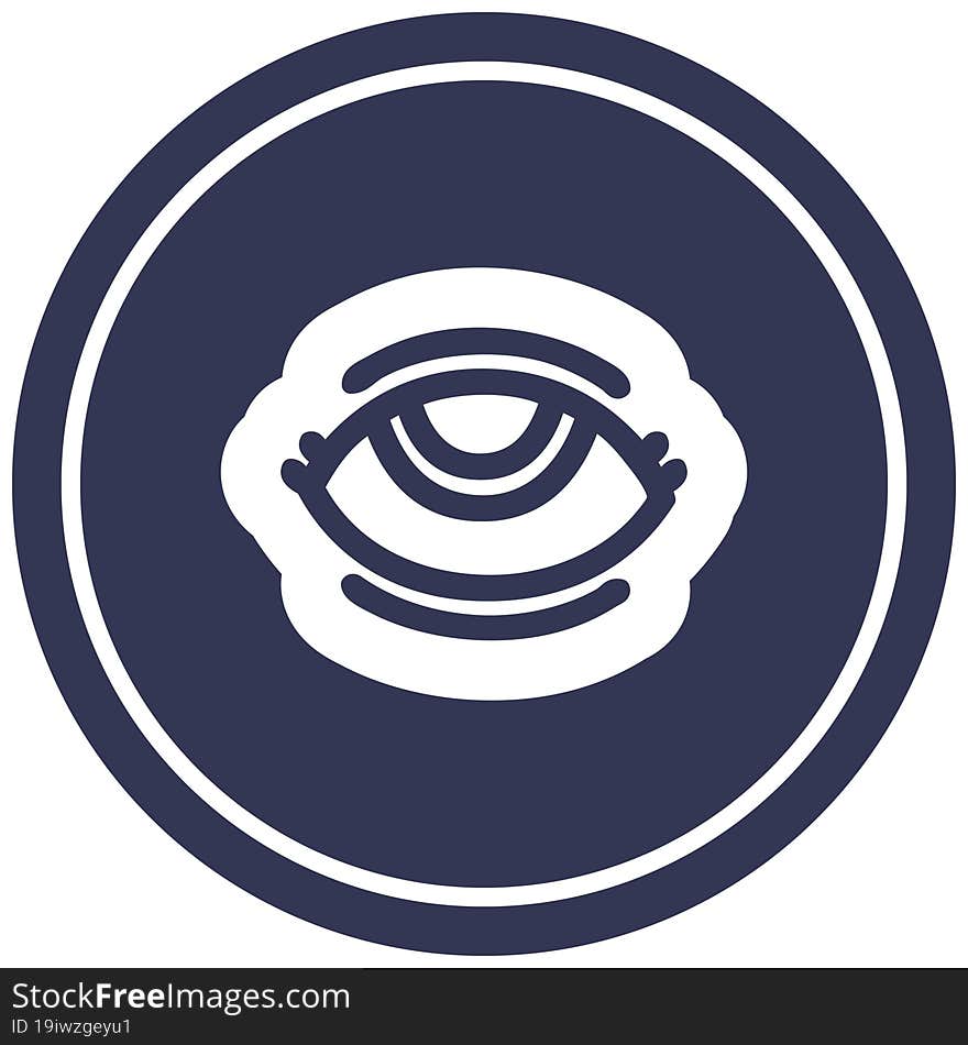 eye symbol circular icon