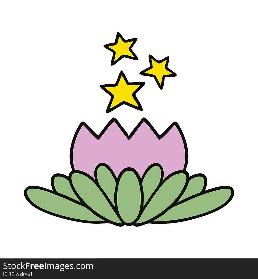 cute cartoon of a flower. cute cartoon of a flower