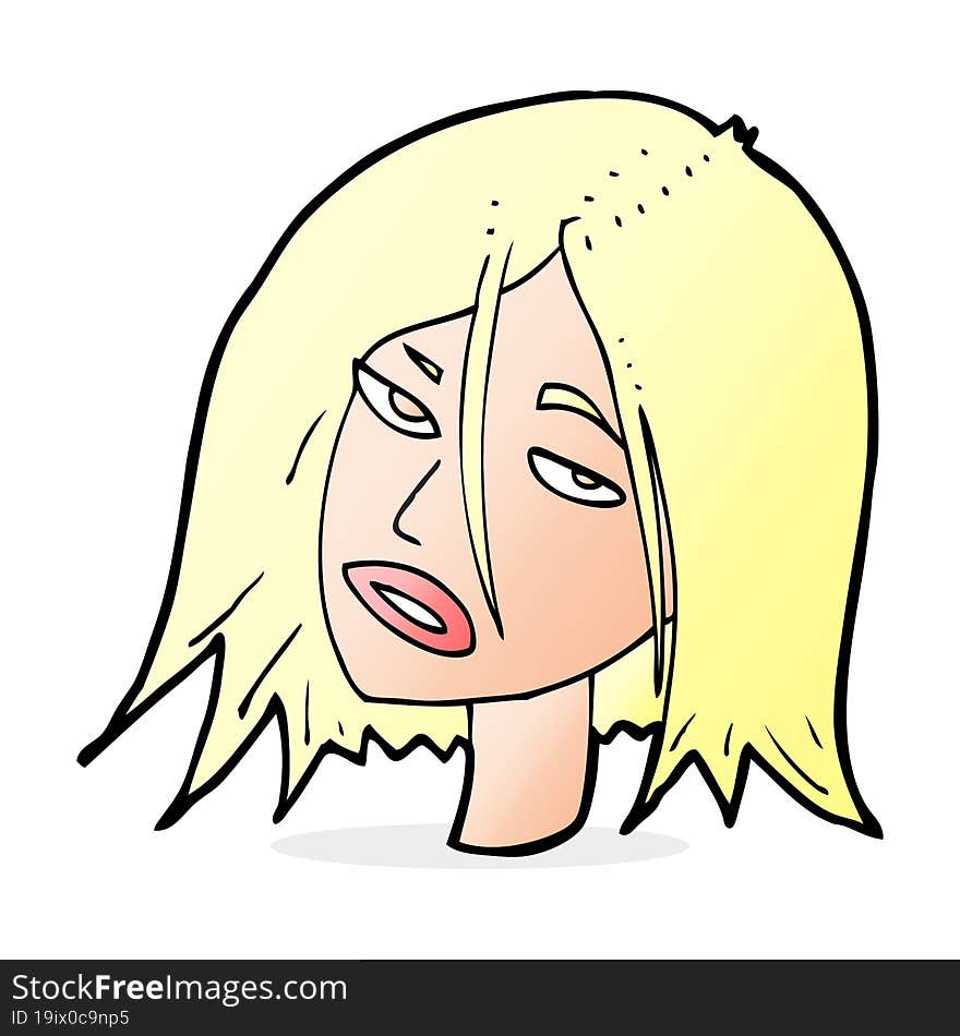 cartoon annoyed woman