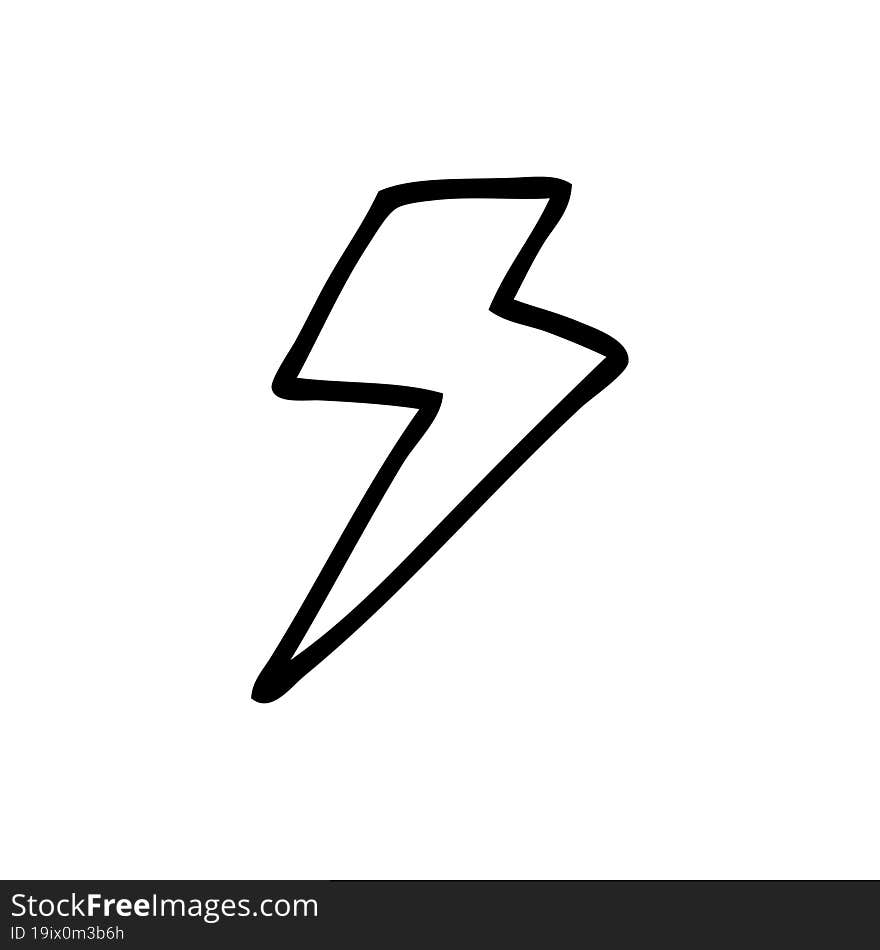 cartoon lightning bolt