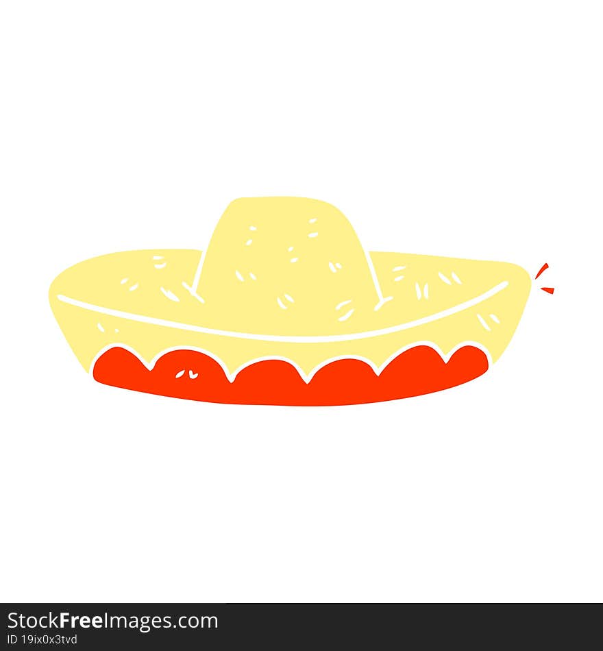 flat color illustration of a cartoon hat