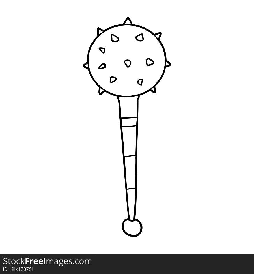 cartoon medieval mace. cartoon medieval mace