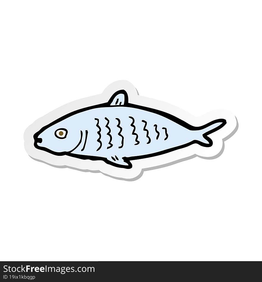 sticker of a cartoon fish