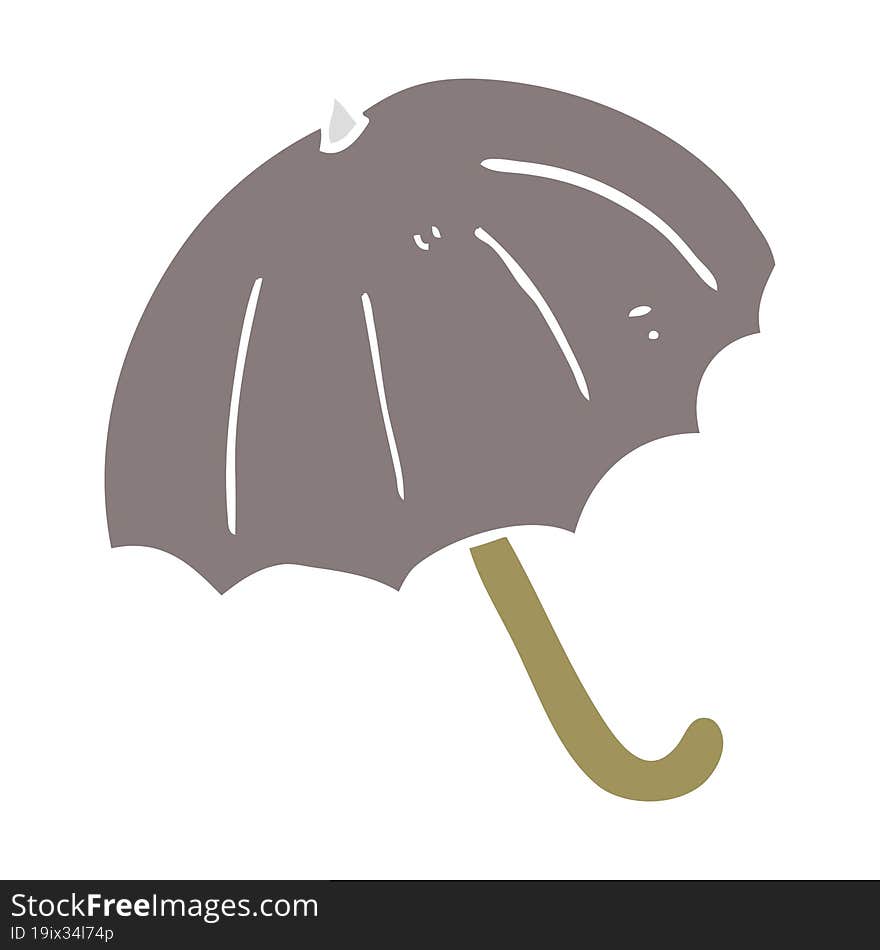 flat color illustration of a cartoon umbrella