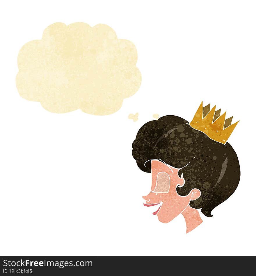 Cartoon Princess With Thought Bubble