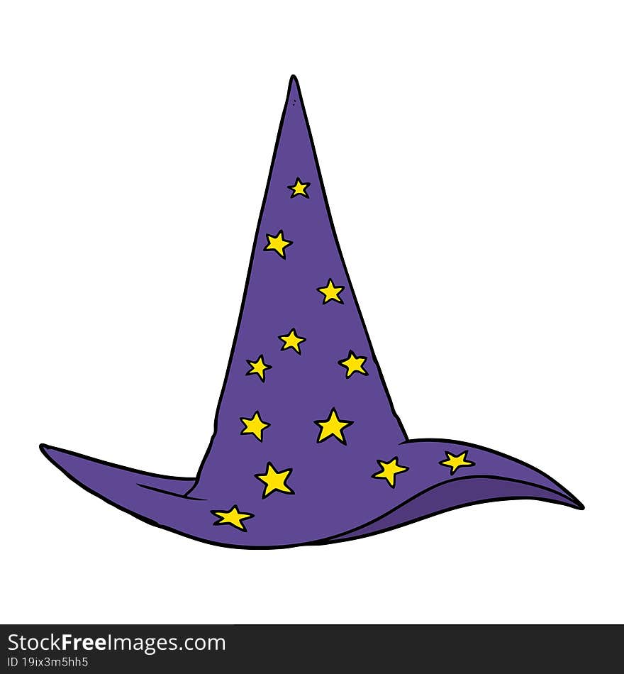 cartoon wizard hat. cartoon wizard hat