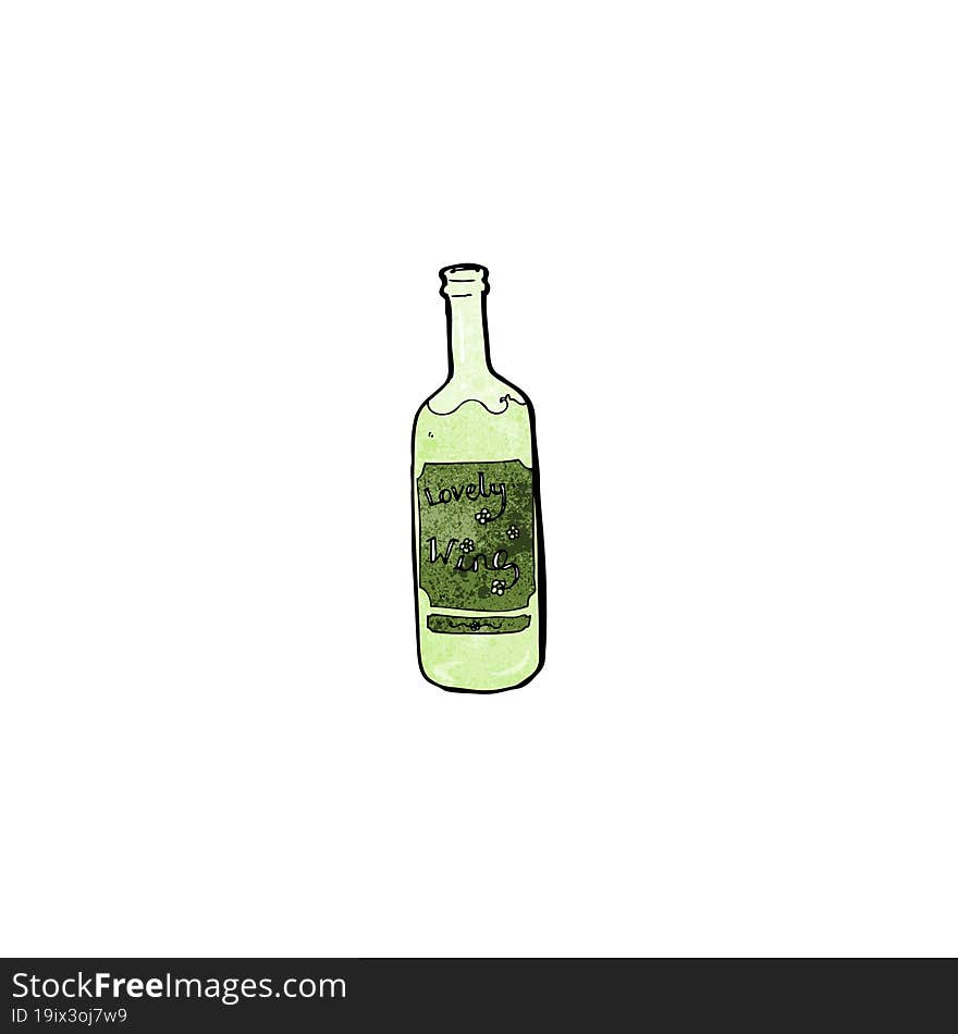 cartoon wine bottle