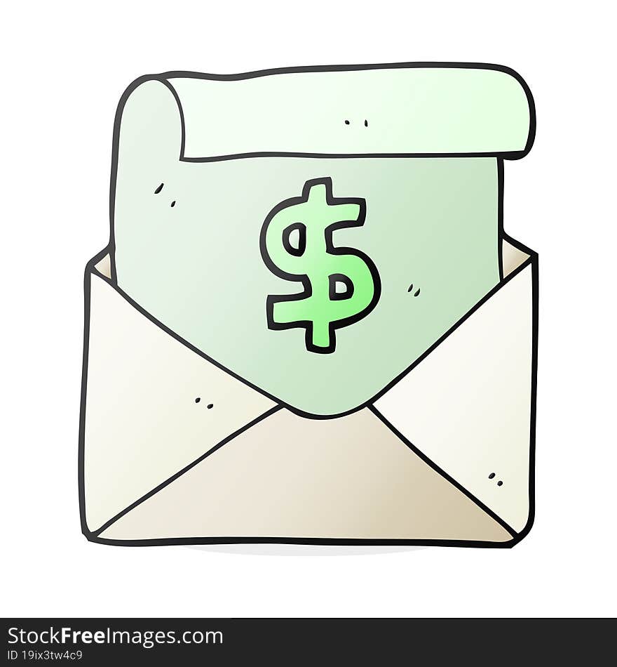 cartoon payment letter