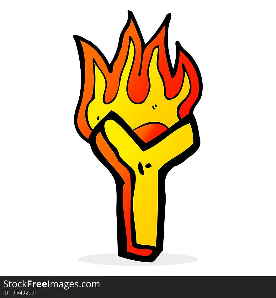 Cartoon Flaming Letter