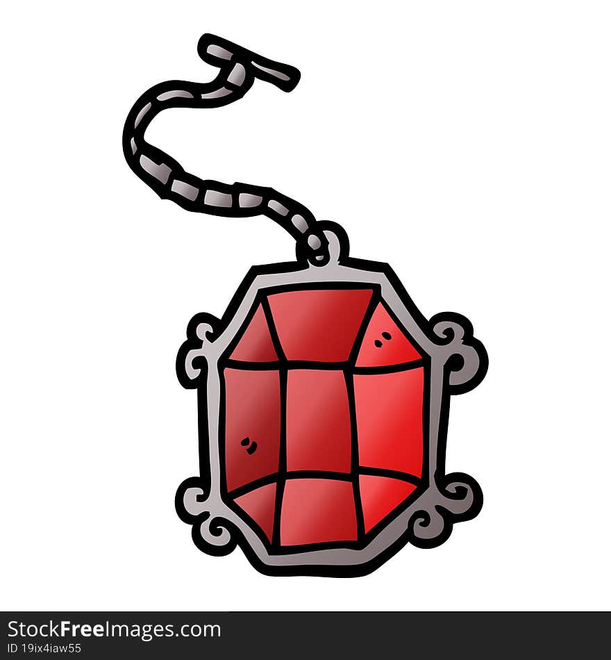 Cartoon Doodle Ruby Pendant