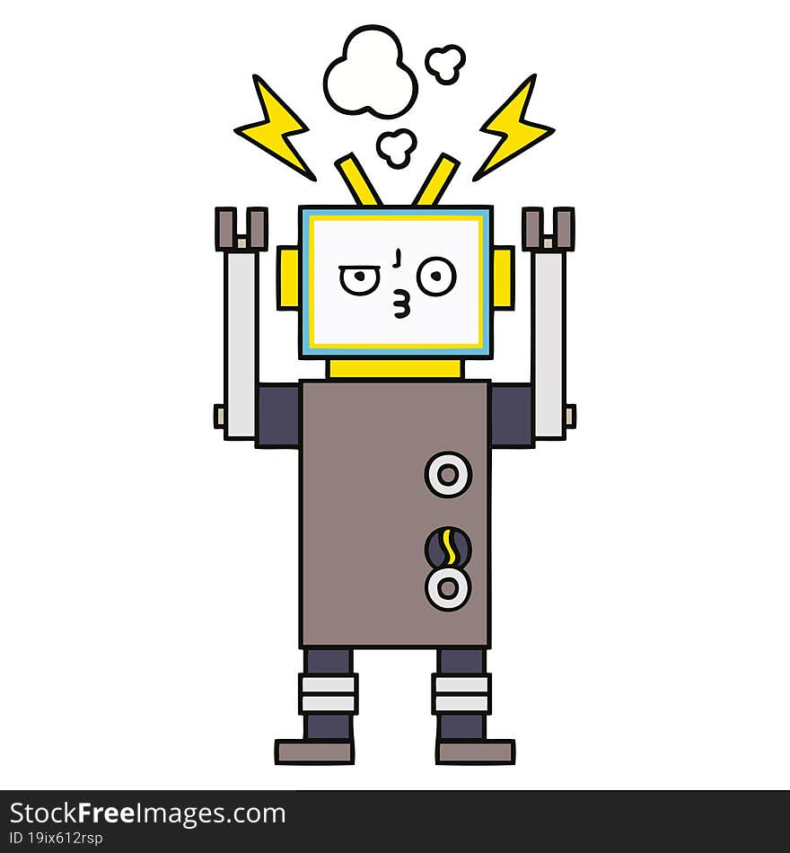 cute cartoon of a robot. cute cartoon of a robot