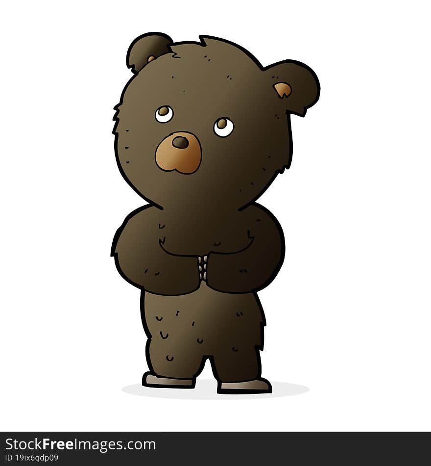 cartoon black bear cub