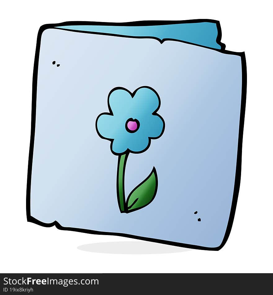 Cartoon Flower Greeting Card