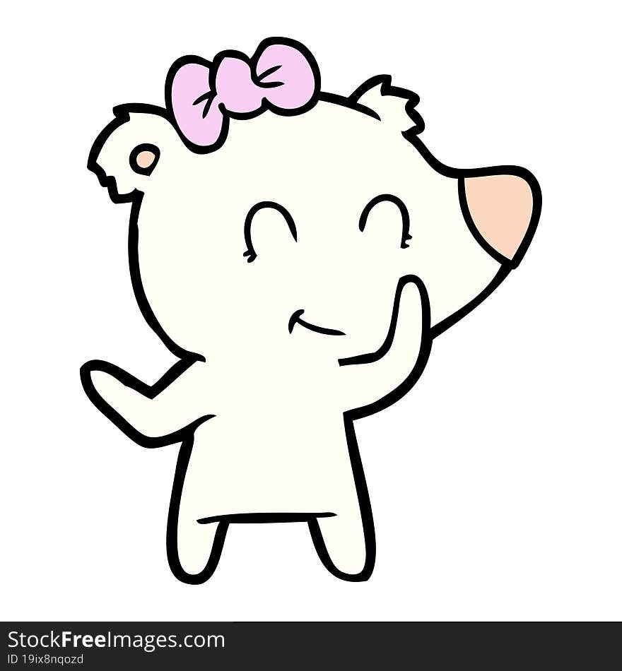 female polar bear cartoon. female polar bear cartoon