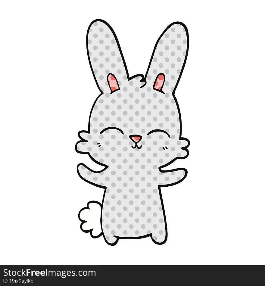 cute comic book style cartoon rabbit