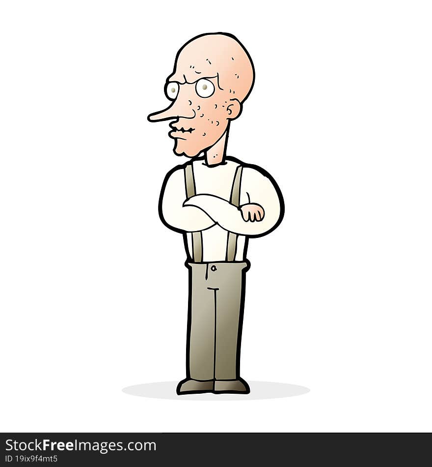 Cartoon Mean Old Man