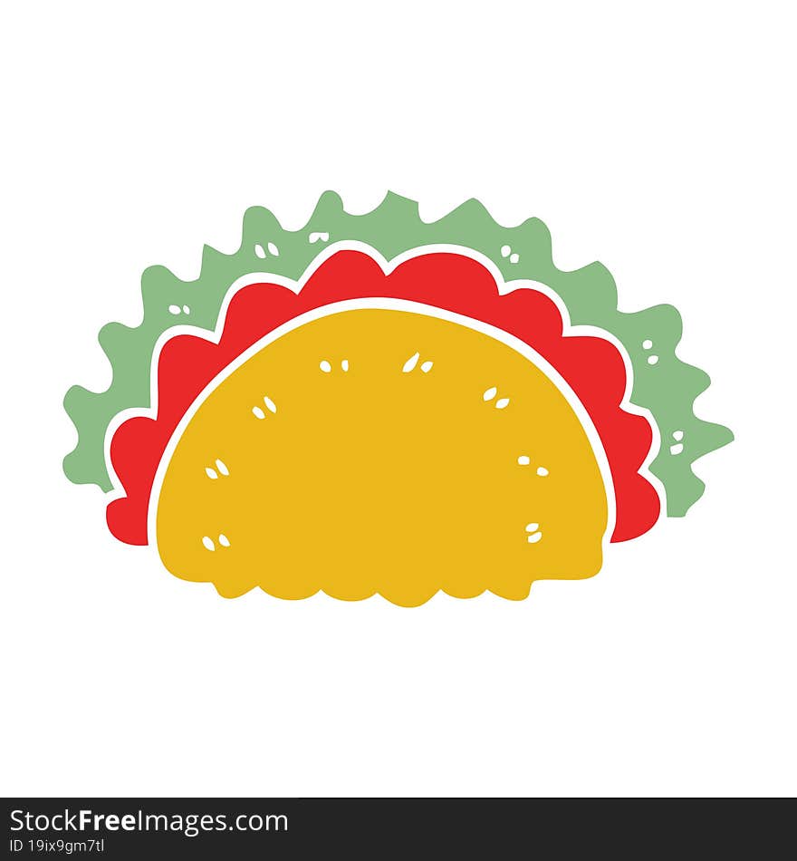 cartoon doodle taco