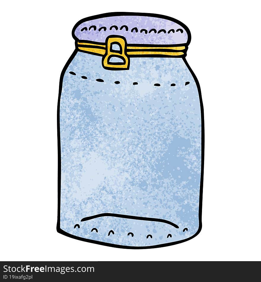 cartoon doodle glass jar