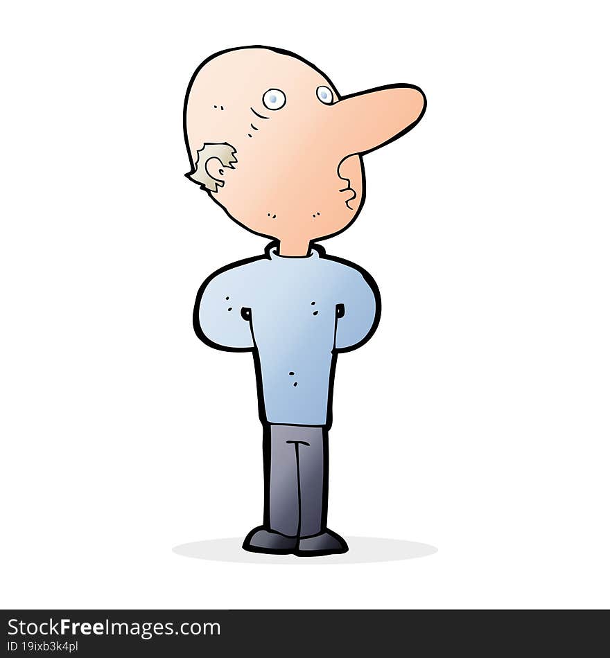 Cartoon Balding Man