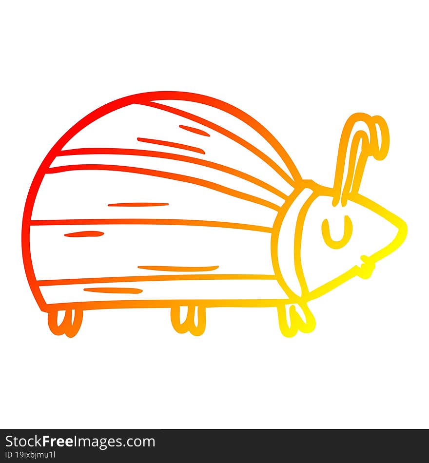 warm gradient line drawing funny cartoon bug