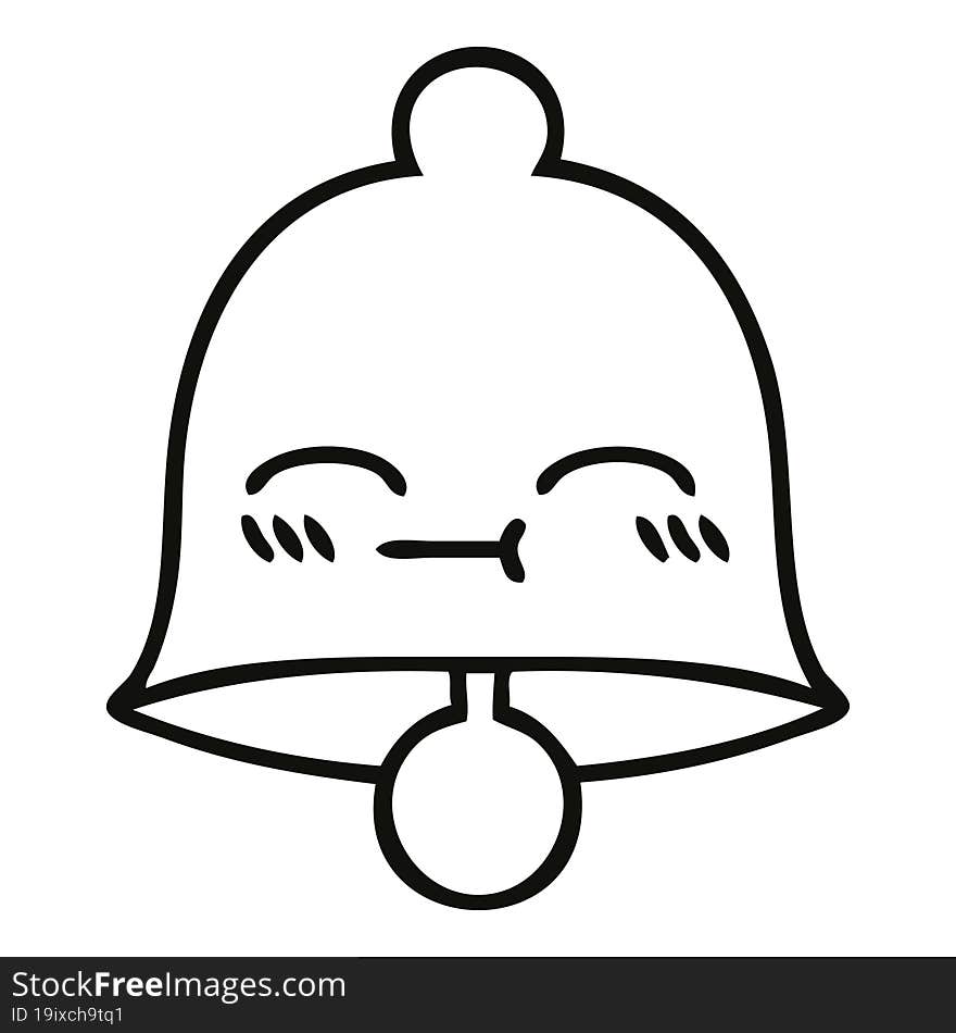 line drawing cartoon bell