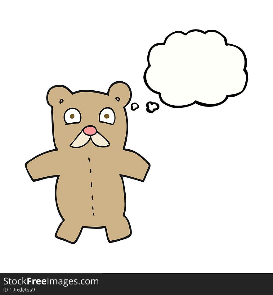 Thought Bubble Cartoon Teddy Bear