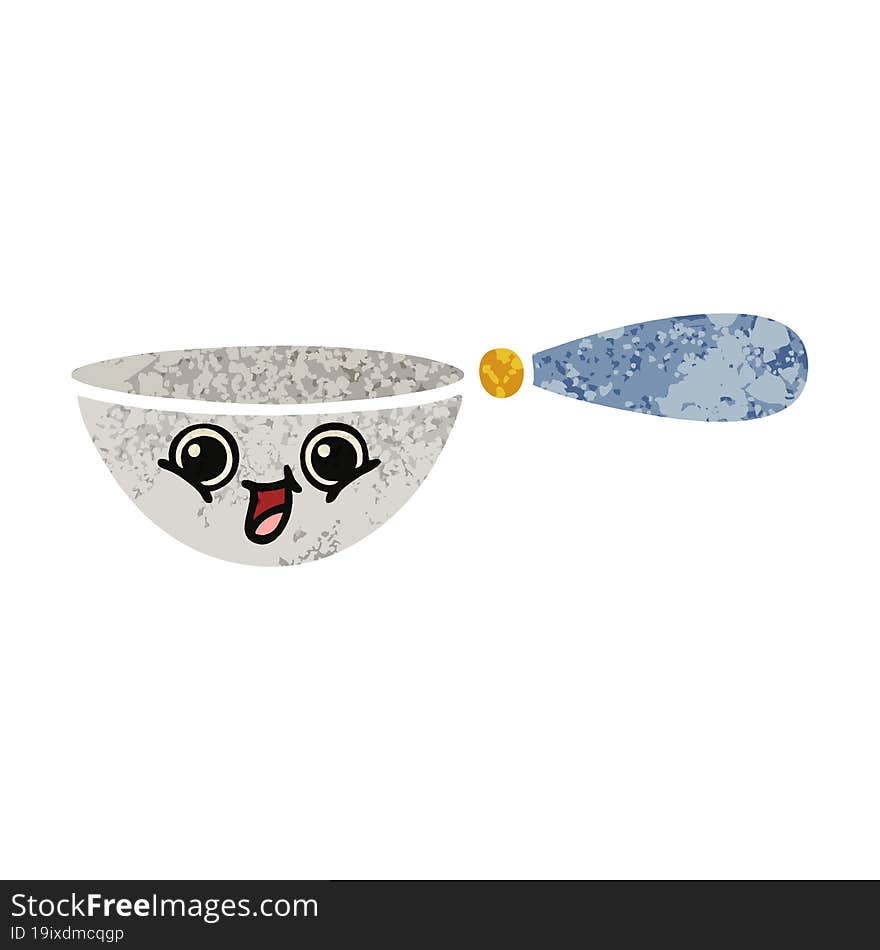 Retro Illustration Style Cartoon Measuring Spoon