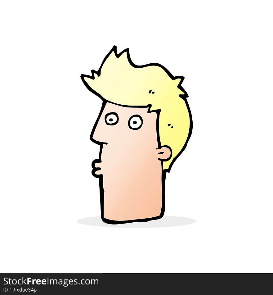 cartoon surprised man