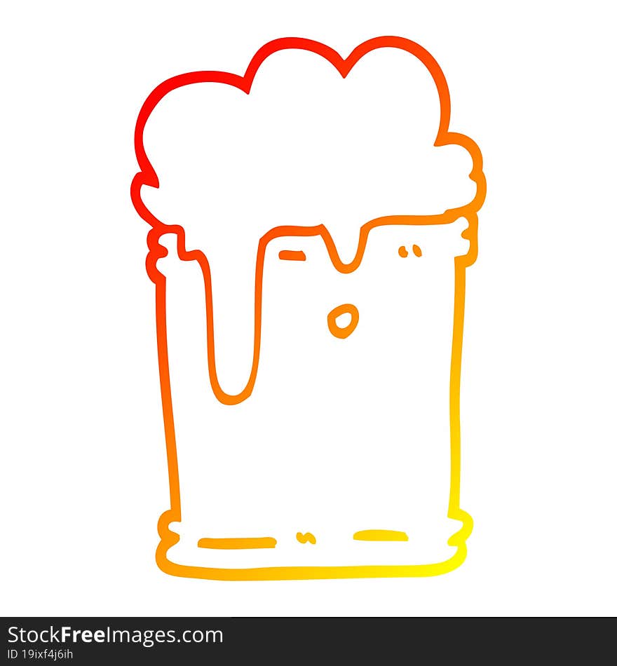 warm gradient line drawing cartoon fizzy drink