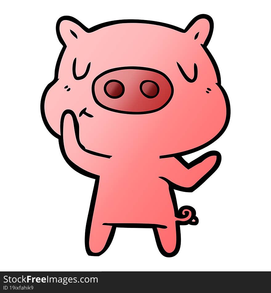 cartoon content pig. cartoon content pig