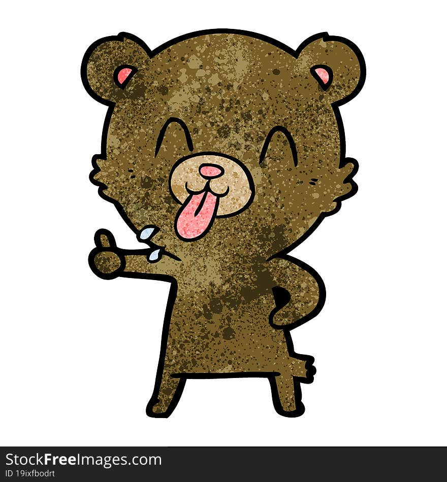 rude cartoon bear. rude cartoon bear