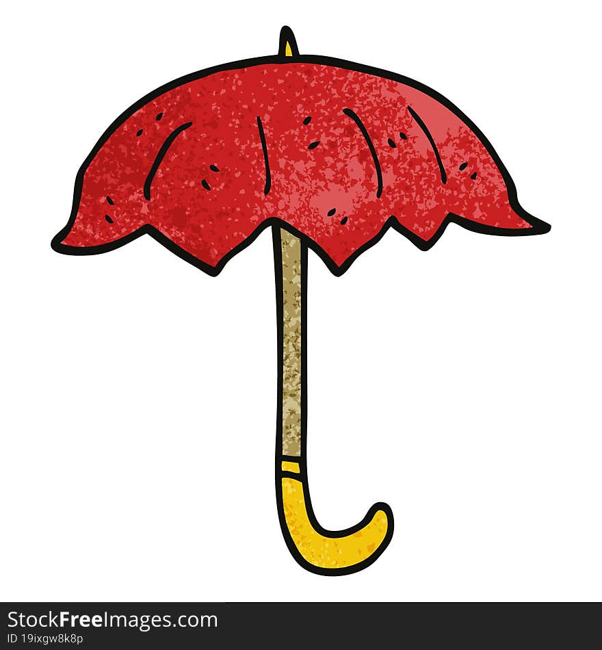 cartoon doodle open umbrella