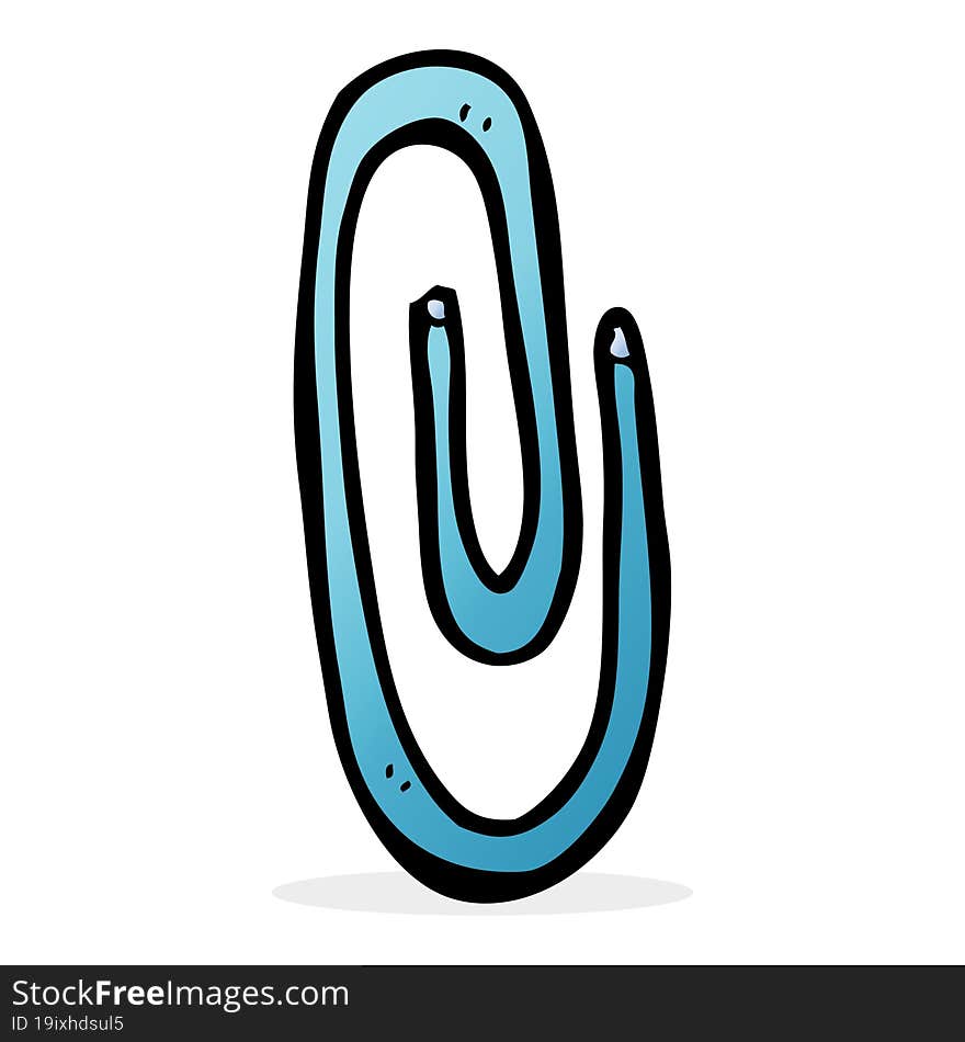 cartoon red paperclip