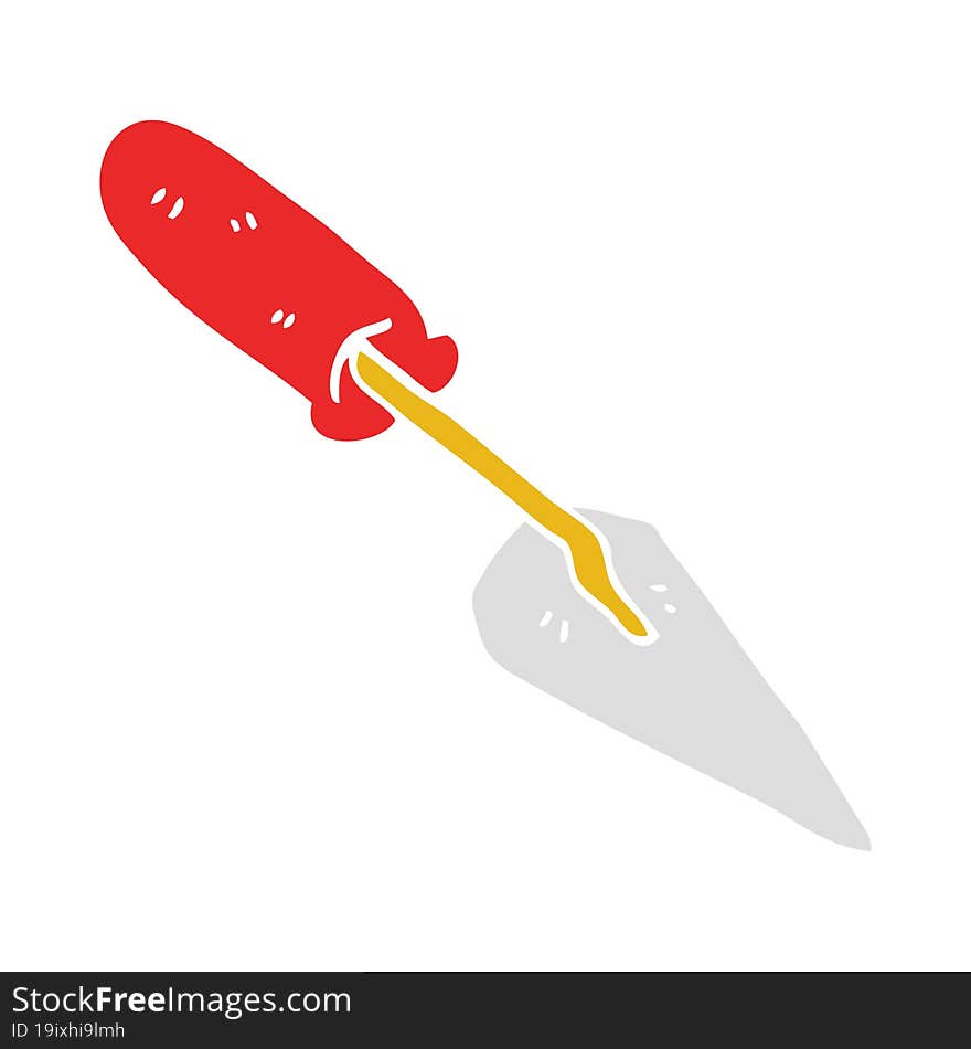 cartoon doodle trowel