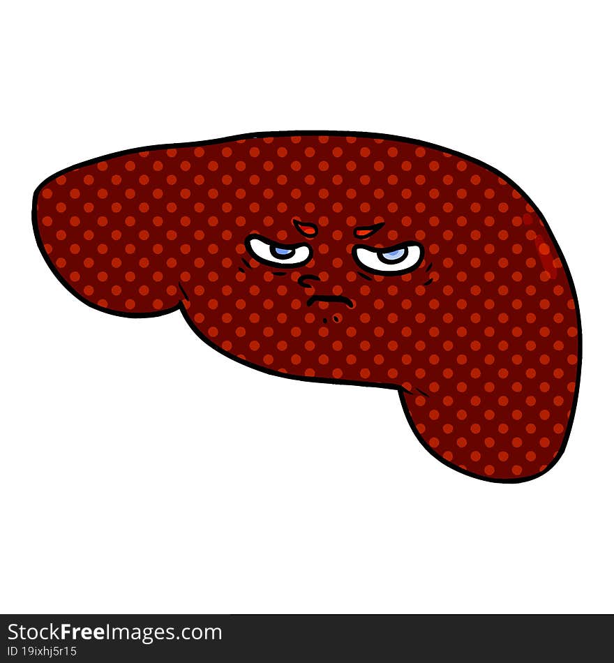 cartoon liver. cartoon liver