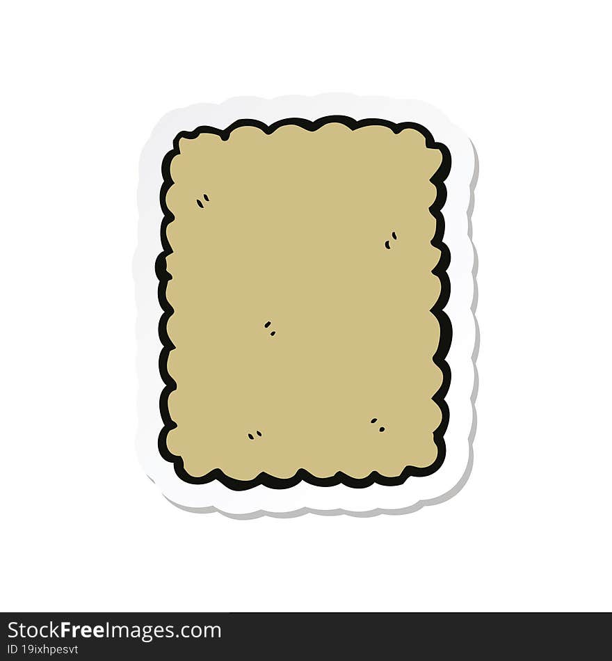 sticker of a cartoon biscuit