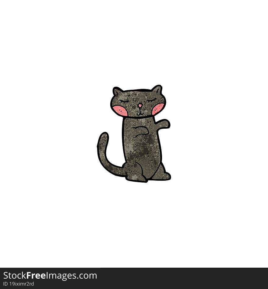 Cute Black Cat Cartoon