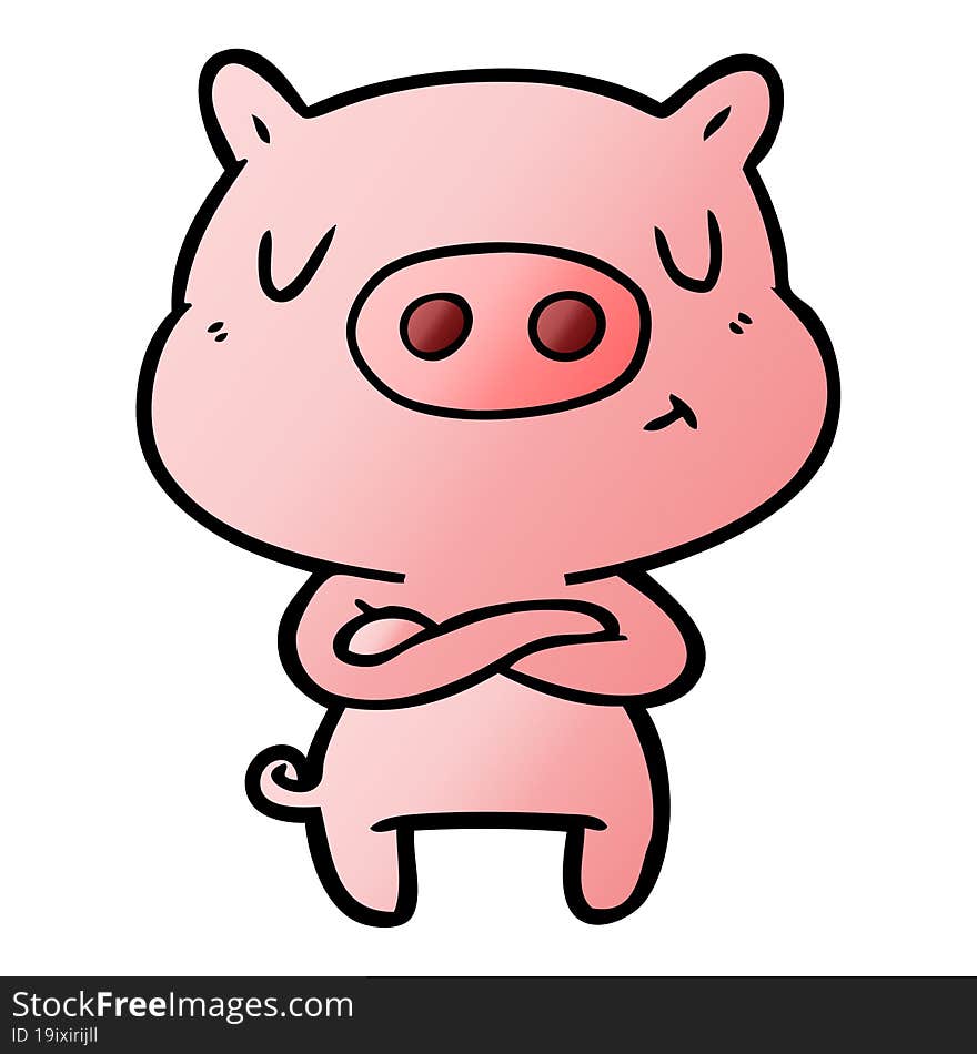 cartoon content pig. cartoon content pig