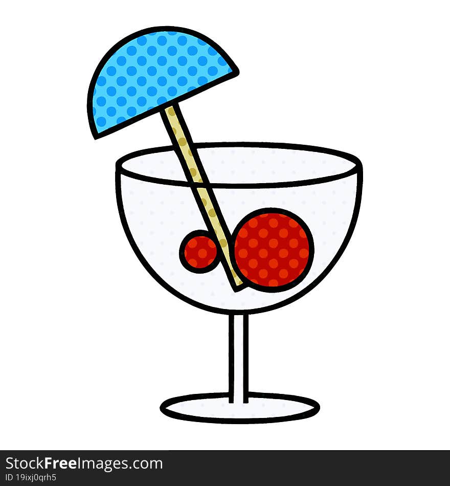 comic book style cartoon fancy cocktail