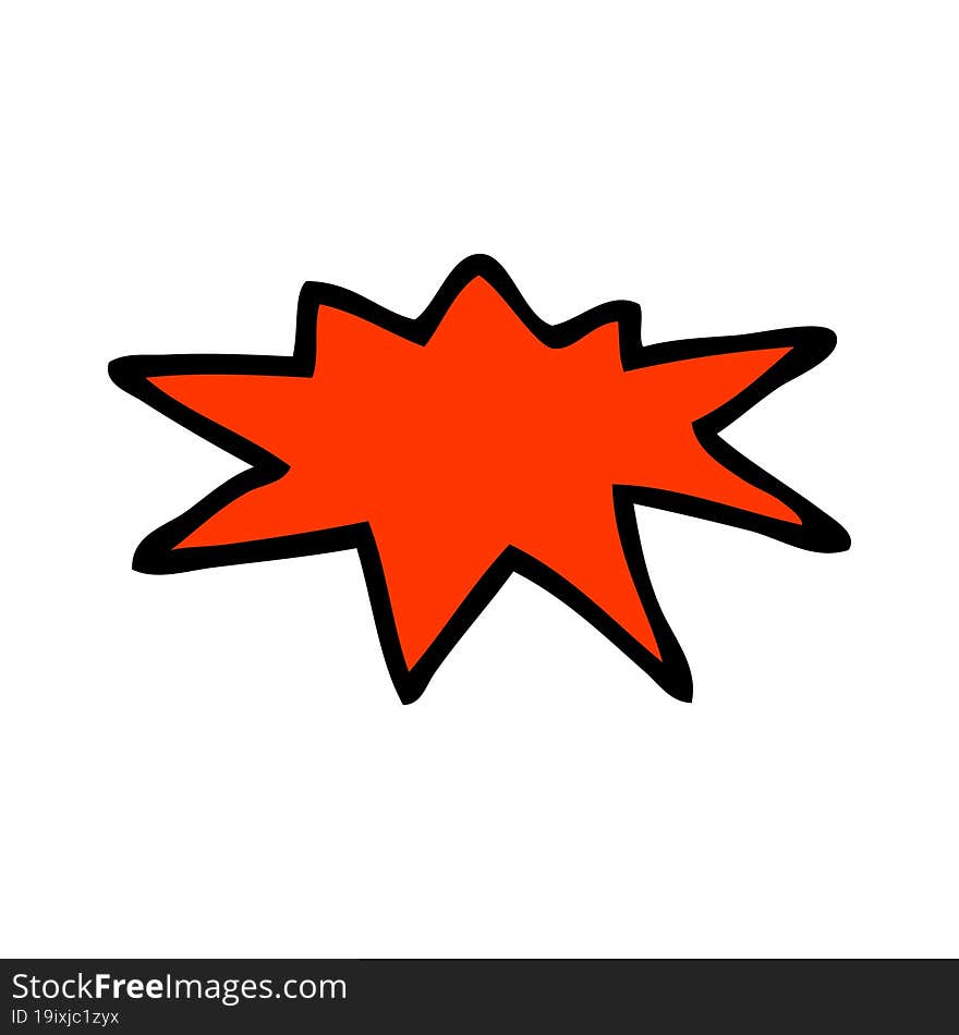 Cartoon Doodle Explosion Symbol