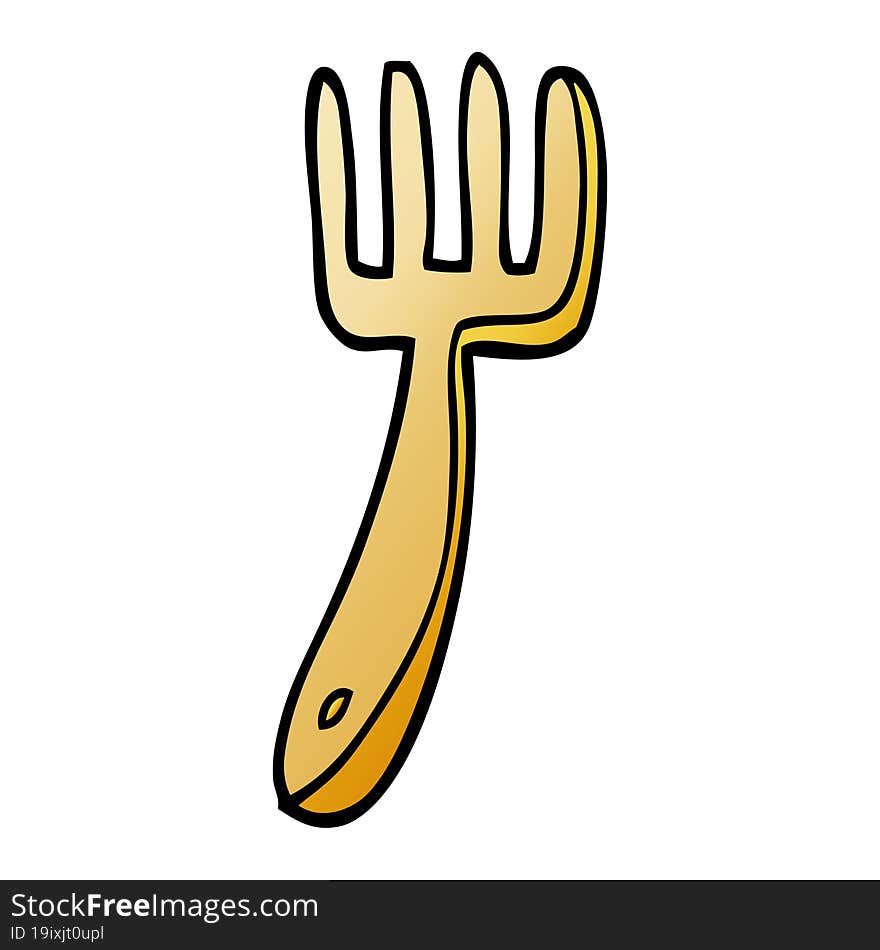 cartoon doodle fork