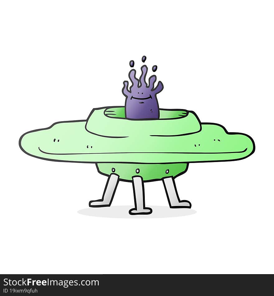 cartoon flying saucer