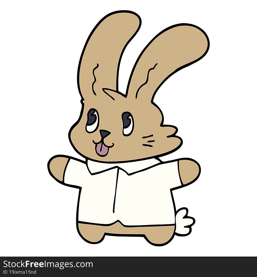 cartoon doodle jolly rabbit