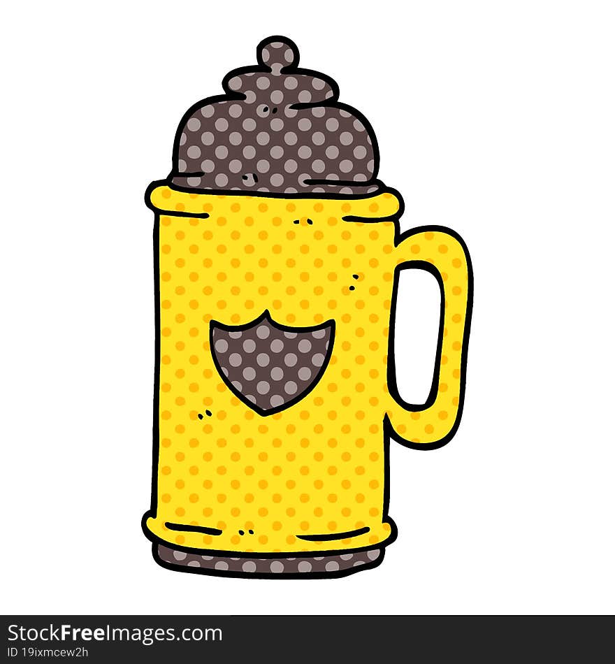 cartoon doodle golden tankard