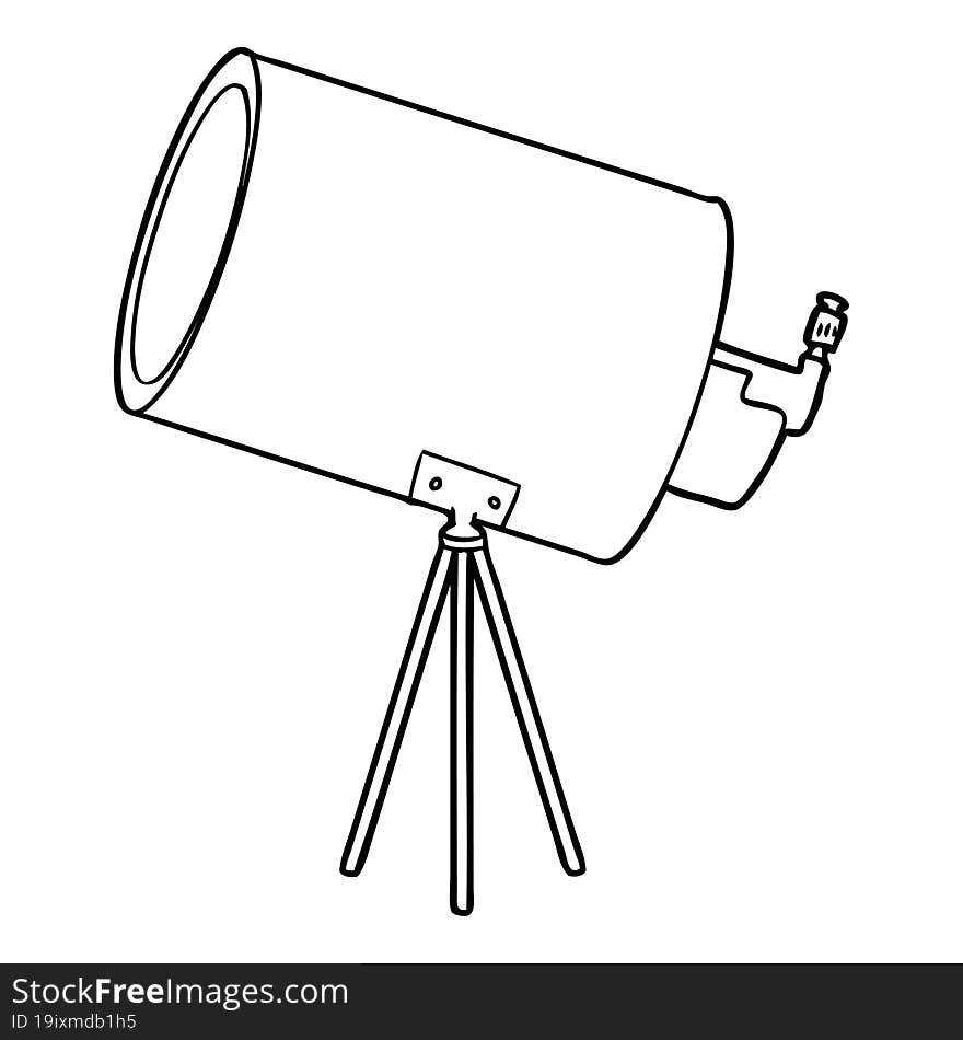 cartoon big telescope. cartoon big telescope