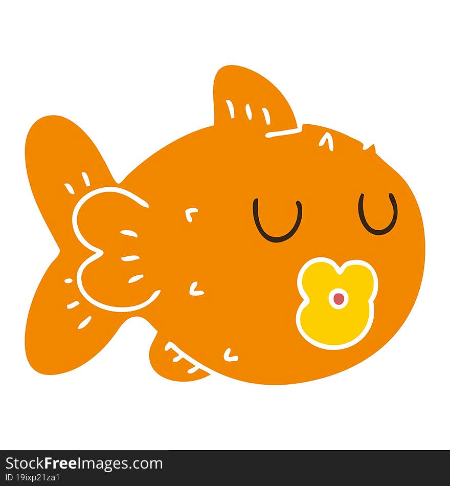 hand drawn quirky cartoon fish. hand drawn quirky cartoon fish