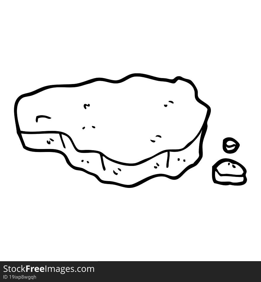 black and white cartoon old rock