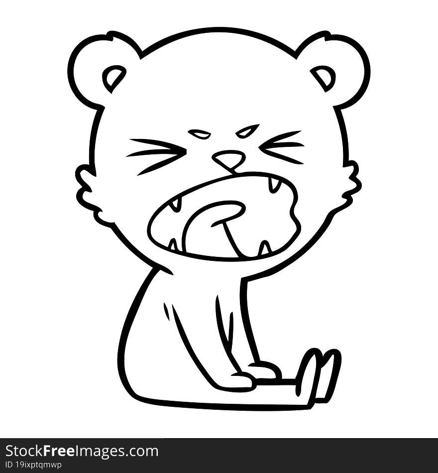 angry cartoon bear. angry cartoon bear